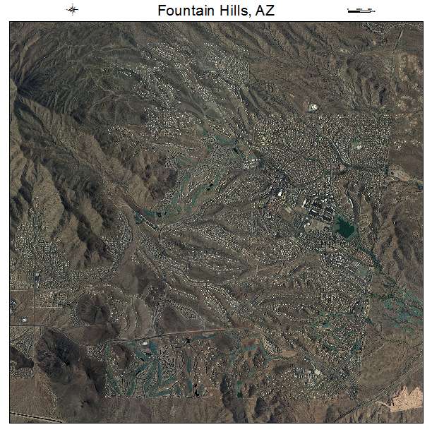 Fountain Hills, AZ air photo map