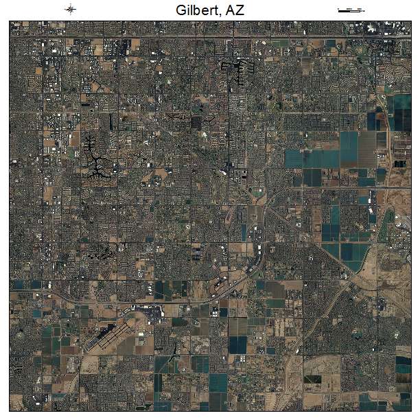 Gilbert, AZ air photo map