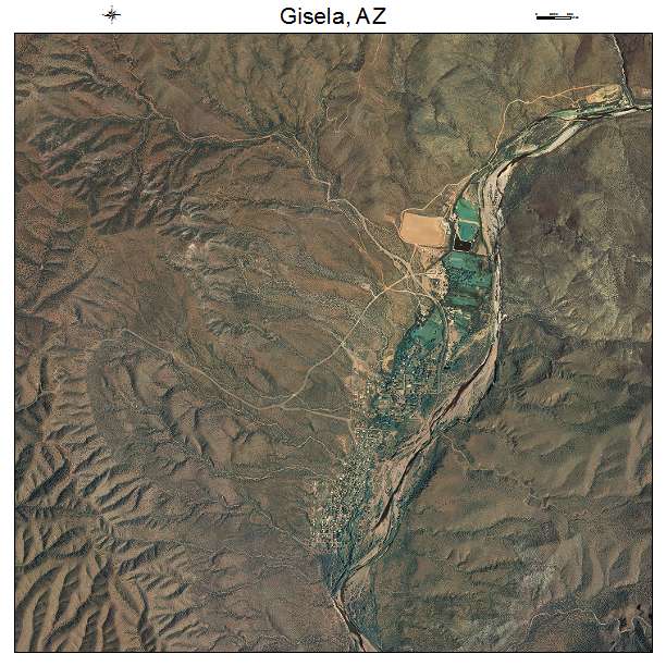 Gisela, AZ air photo map