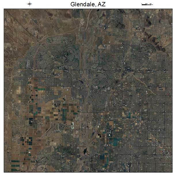 Glendale, AZ air photo map