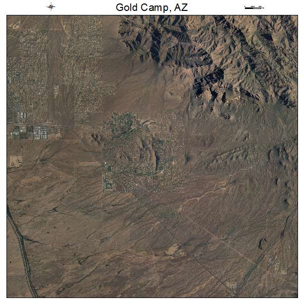 Gold Camp, AZ air photo map