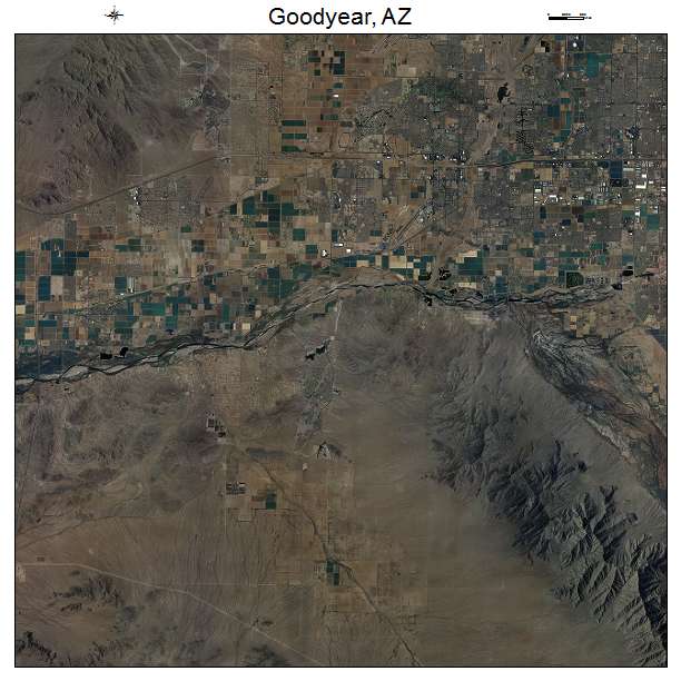 Goodyear, AZ air photo map