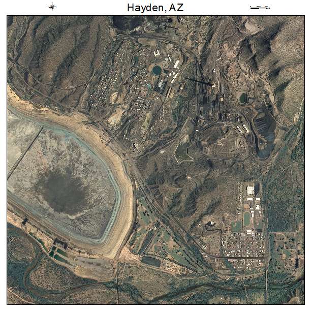 Hayden, AZ air photo map