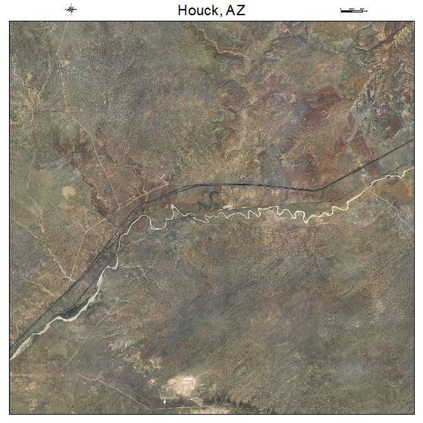 Houck, AZ air photo map