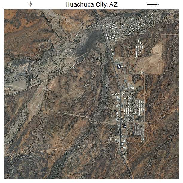 Huachuca City, AZ air photo map