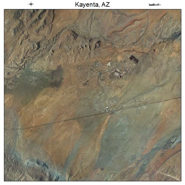 Kayenta, AZ air photo map