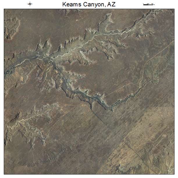 Keams Canyon, AZ air photo map
