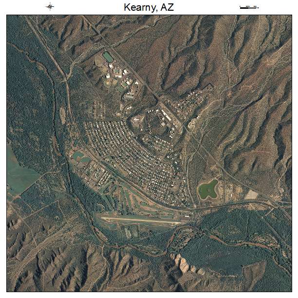 Kearny, AZ air photo map