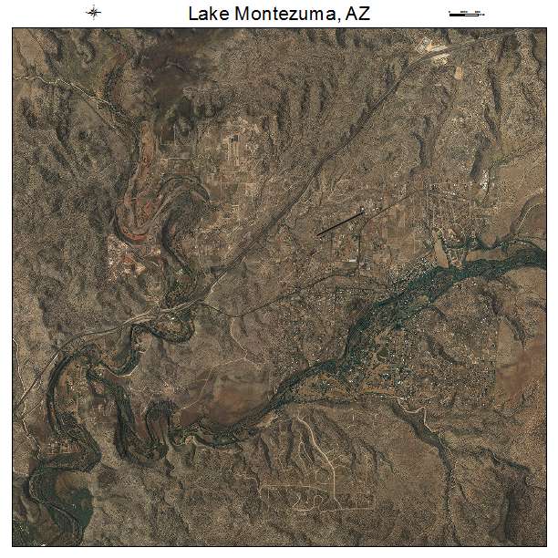 Lake Montezuma, AZ air photo map