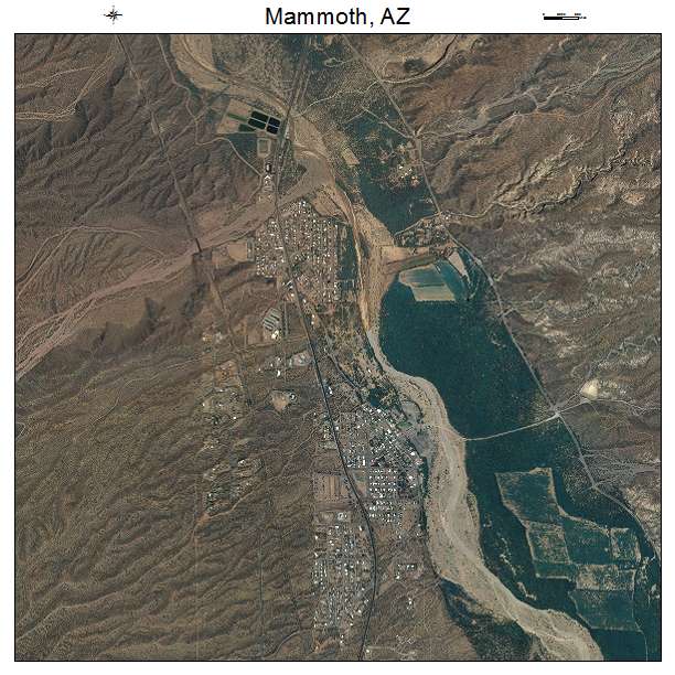 Mammoth, AZ air photo map