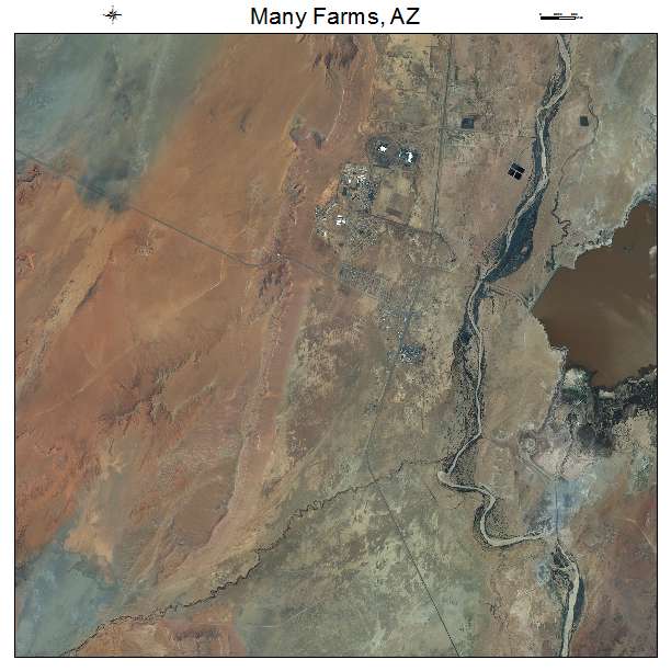 Aerial Photography Map of Many Farms, AZ Arizona