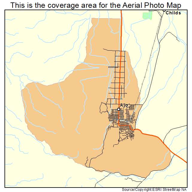 Ajo, AZ location map 