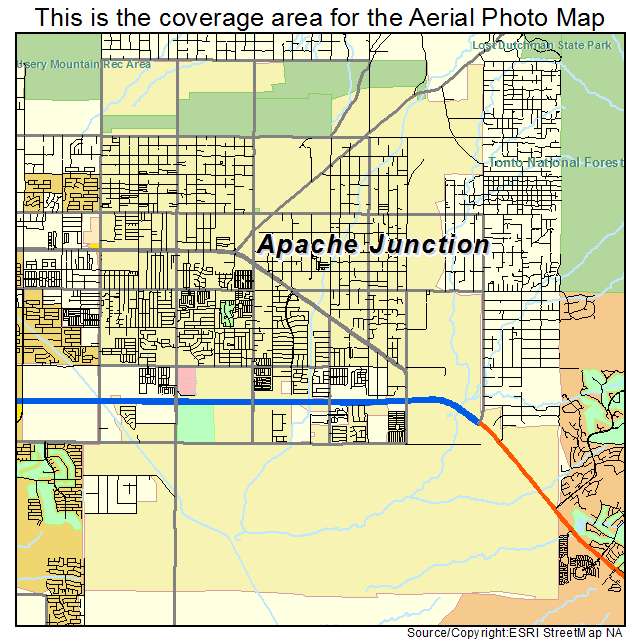 Apache Junction, AZ location map 