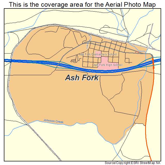 Ash Fork, AZ location map 
