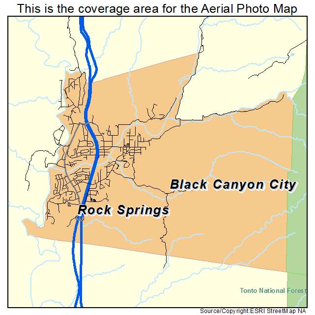 Black Canyon City, AZ location map 