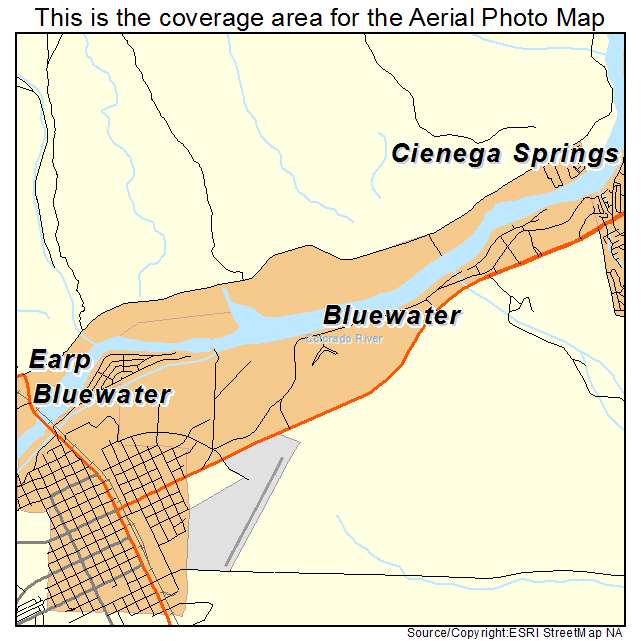 Bluewater, AZ location map 