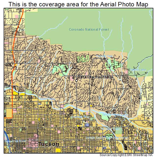 Catalina Foothills, AZ location map 