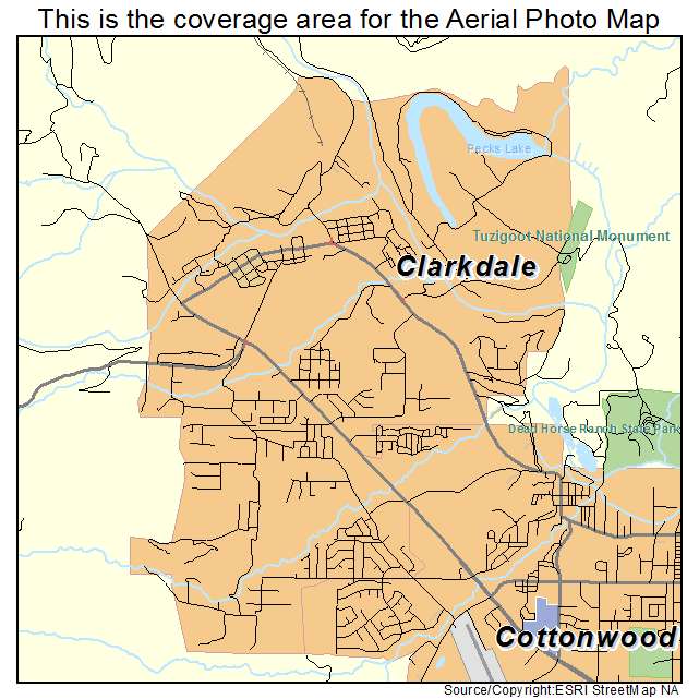 Clarkdale, AZ location map 