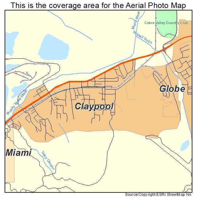 Claypool, AZ location map 