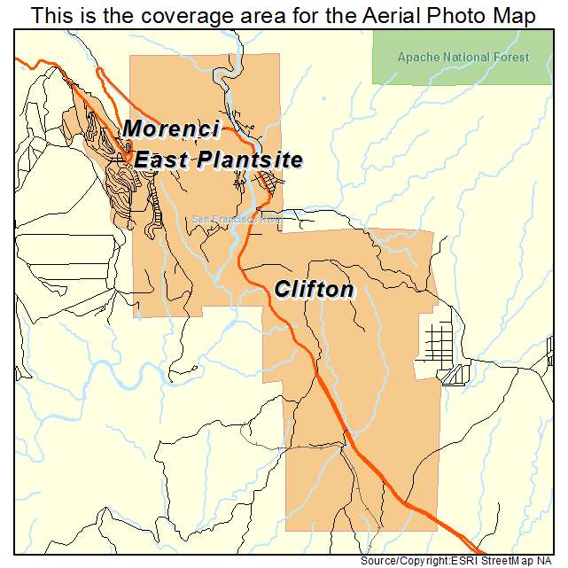 Clifton, AZ location map 