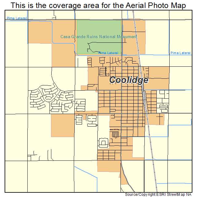 Coolidge, AZ location map 