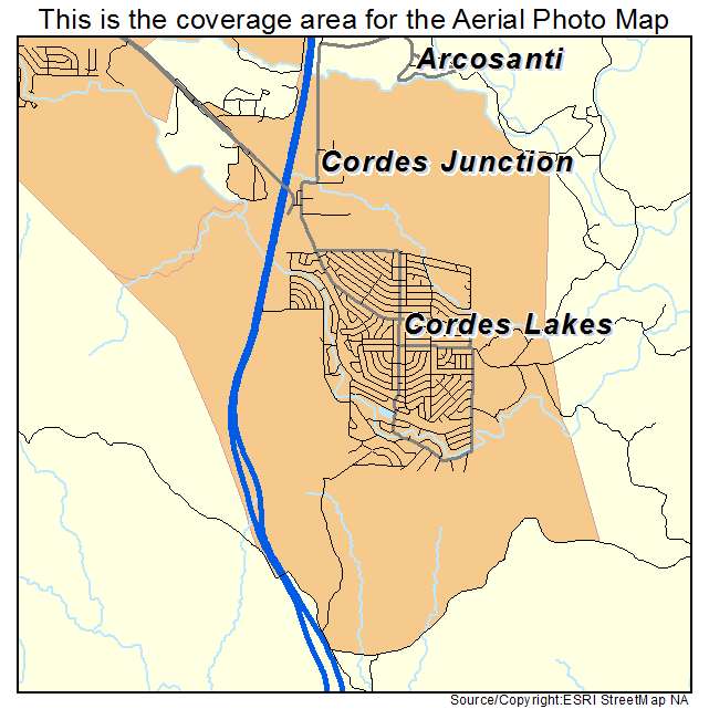 Cordes Lakes, AZ location map 