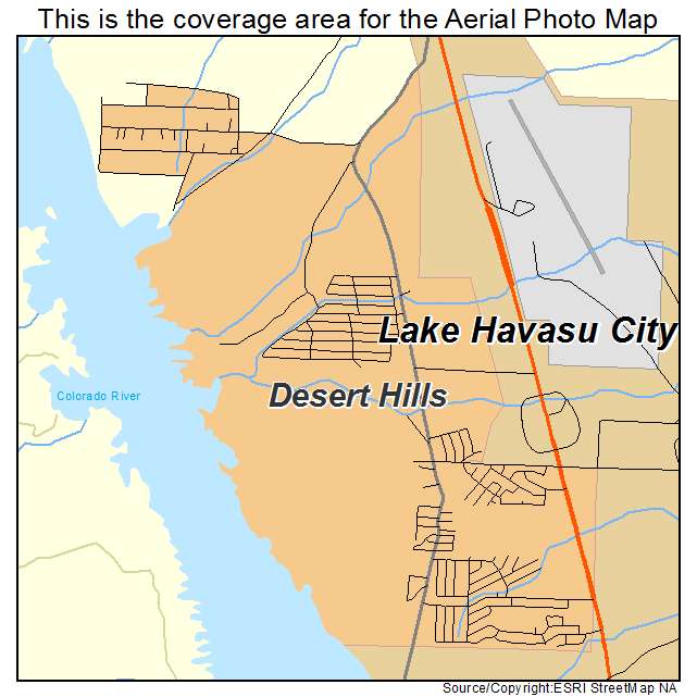 Desert Hills, AZ location map 