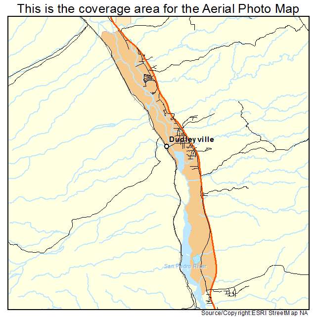 Dudleyville, AZ location map 