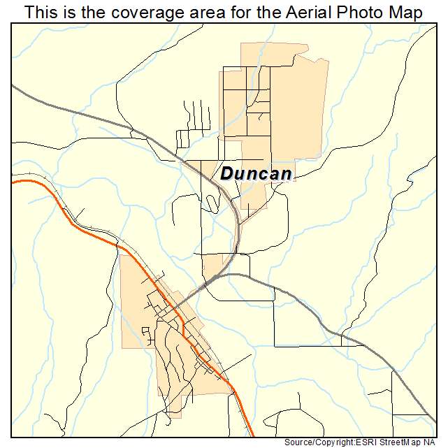 Duncan, AZ location map 