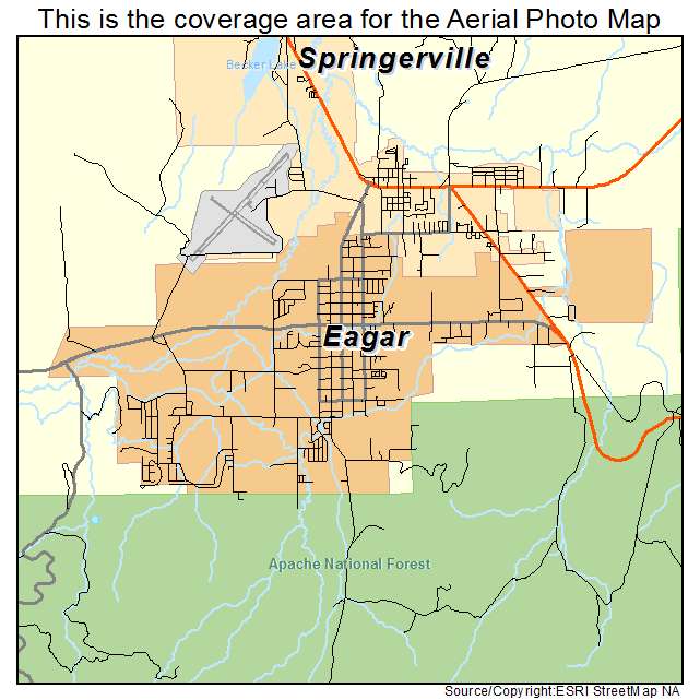 Eagar, AZ location map 