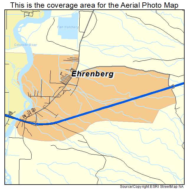Ehrenberg, AZ location map 