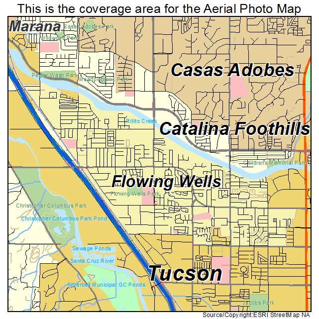 Flowing Wells, AZ location map 