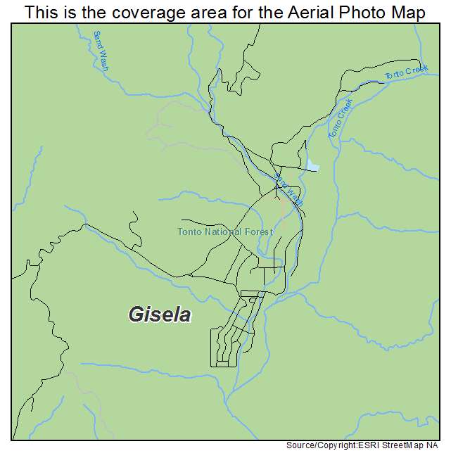 Gisela, AZ location map 