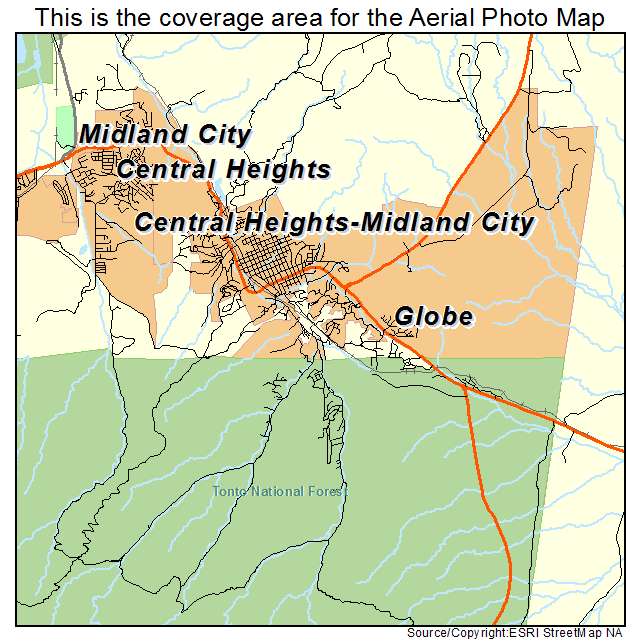 Globe, AZ location map 