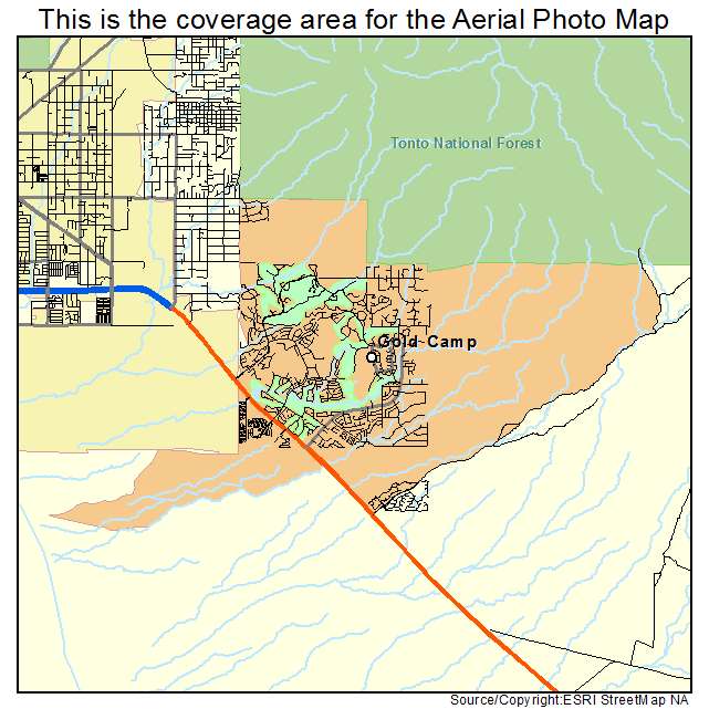 Gold Camp, AZ location map 