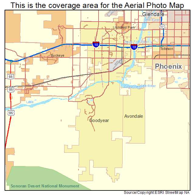 Goodyear, AZ location map 