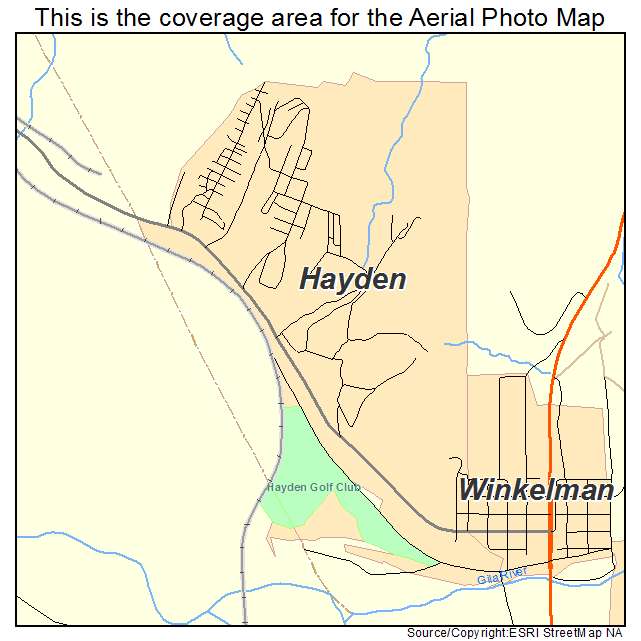 Hayden, AZ location map 