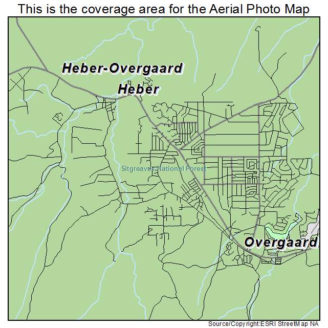 Heber Overgaard, AZ location map 