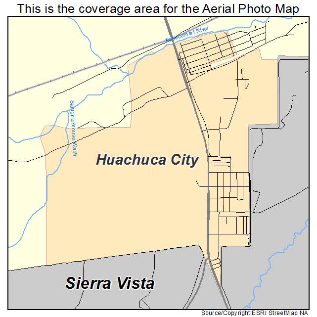 Huachuca City, AZ location map 
