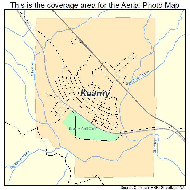 Kearny, AZ location map 