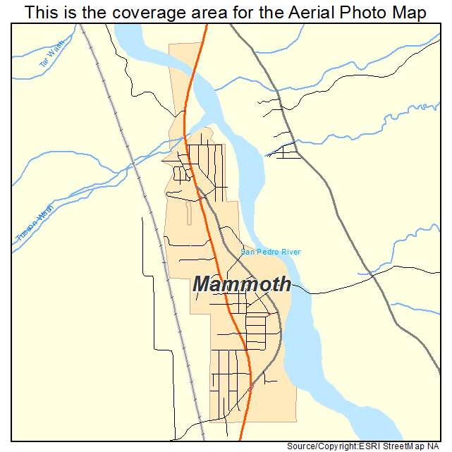 Mammoth, AZ location map 