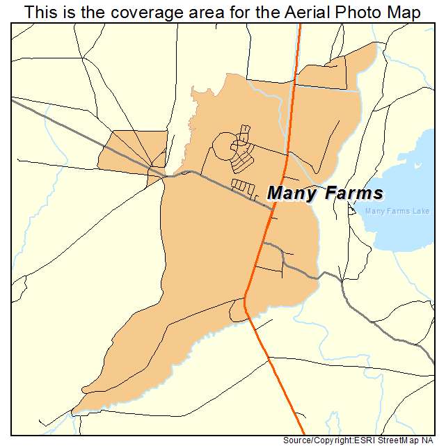 Many Farms, AZ location map 