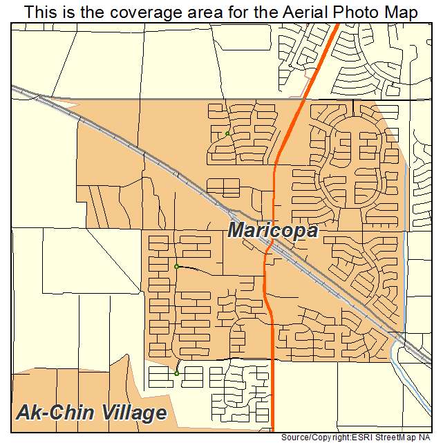 Aerial Photography Map Of Maricopa Az Arizona