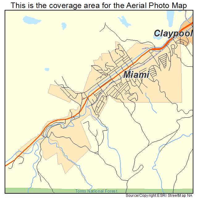 Miami, AZ location map 