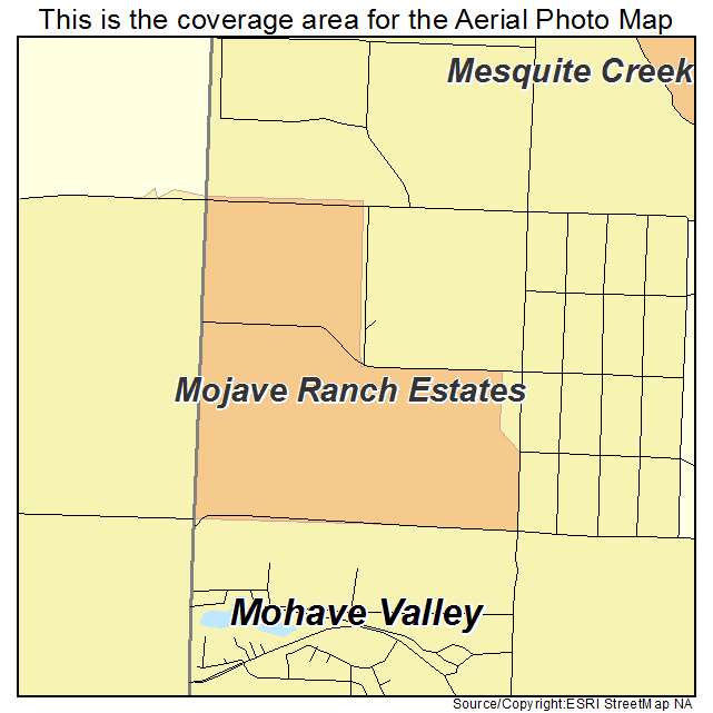Mojave Ranch Estates, AZ location map 