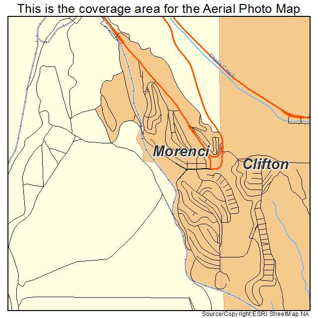 Morenci, AZ location map 