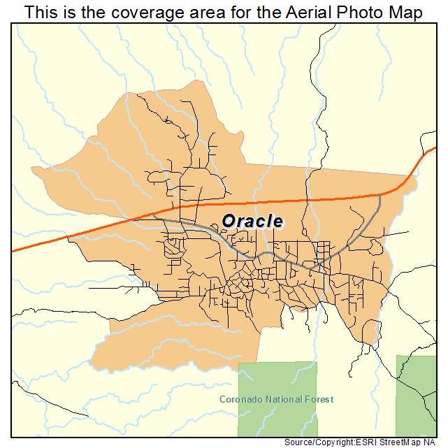 Oracle, AZ location map 