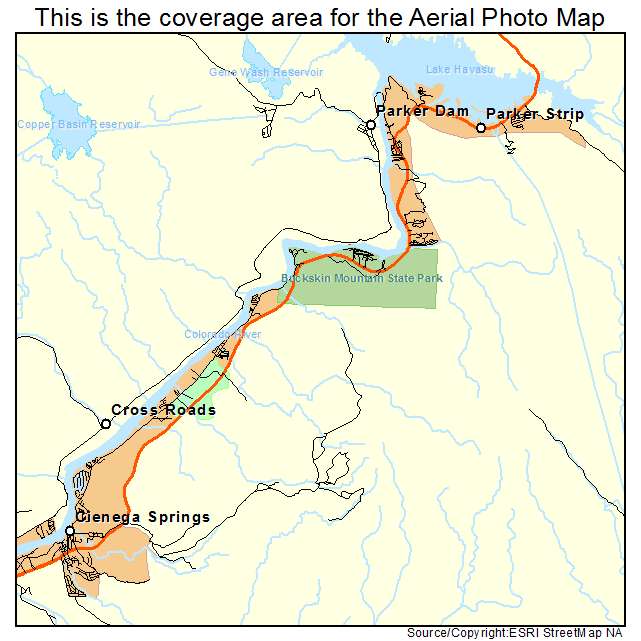 Parker Strip, AZ location map 