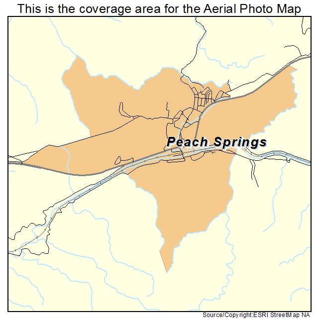 Peach Springs, AZ location map 