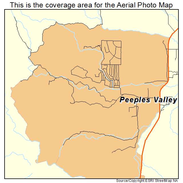 Peeples Valley, AZ location map 